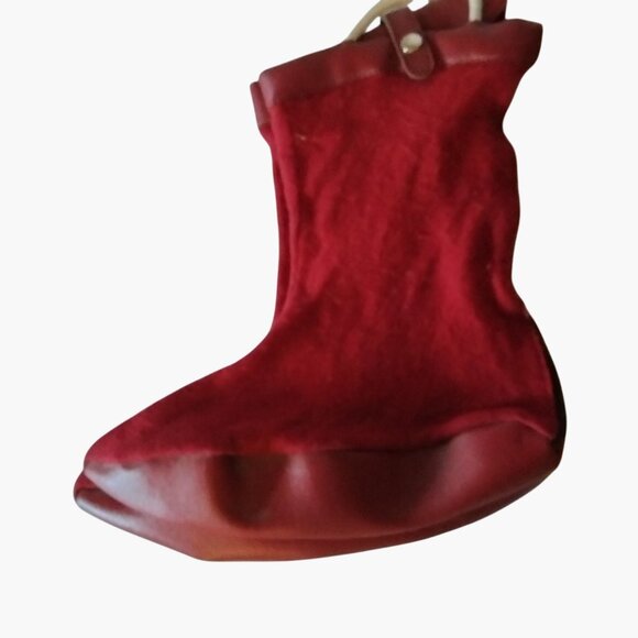 Boot Bag Carry Storage Cowboy Western Travel Shoe Case Zip Up Vtg - Picture 2 of 8